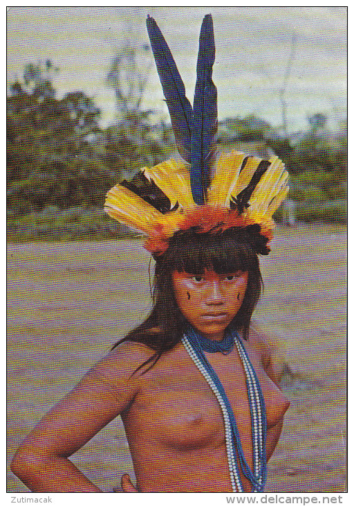 Brazil - Xingu National Park - Nude Topless Native Suia Indian Girl - Altri