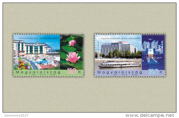 HUNGARY 2003 ARCHITECTURE Buildings FAMOUS HOTELS - Fine Set MNH - Unused Stamps