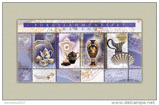 HUNGARY 2003 CULTURE Art PORCELAIN - Fine S/S MNH - Nuevos