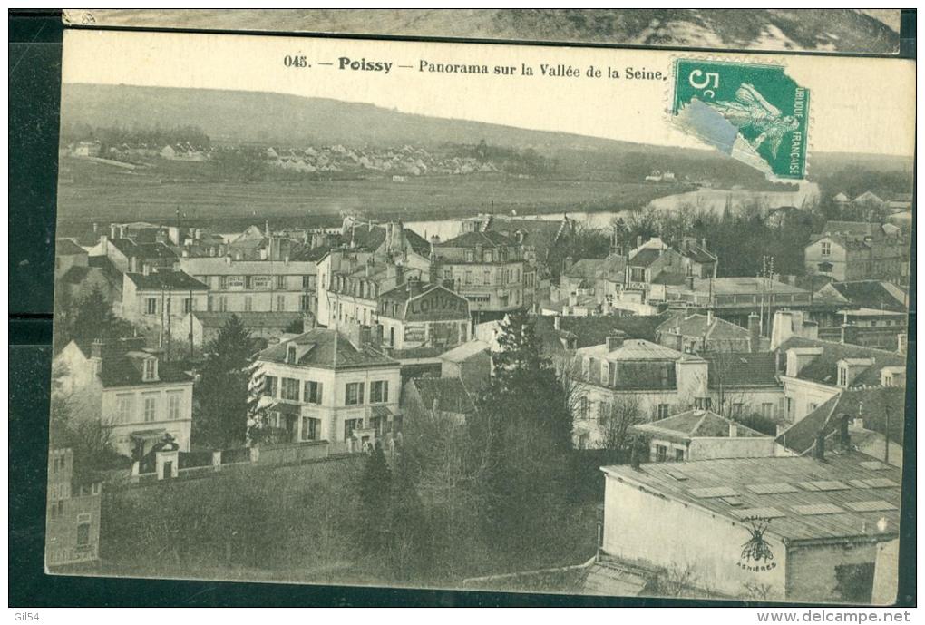 N°45  -  POISSY -     Panorama Sur La Vallée De La Seine  - Fax09 - Poissy