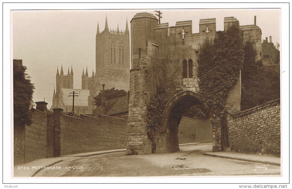 RB 1021 - Early Judges Real Photo Postcard - Pottergate Lincoln - Lincoln