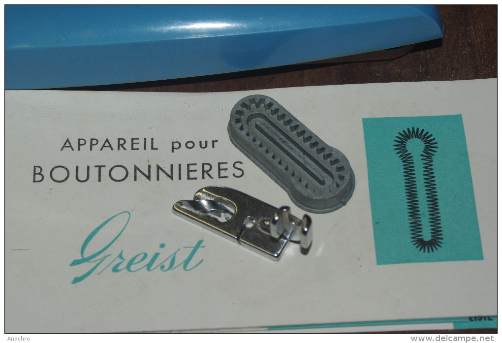 APPAREIL à BOUTONNIERES De Marque GREIST Made In USA - Knopen