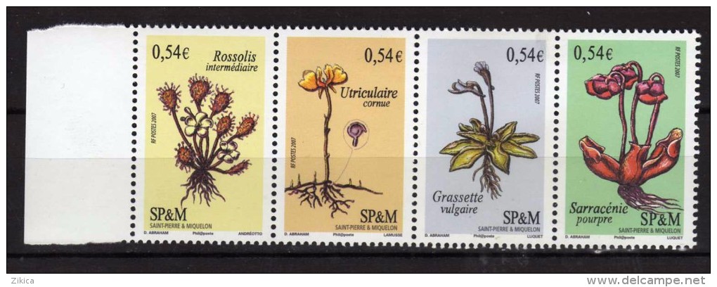 St. PIERRE & MIQUELON 2007 Carnivorous Plants.MNH - Ongebruikt