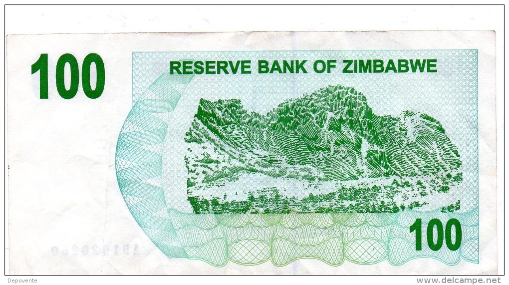 BILLET DE 100 DOLLARS - ZIMBABWE - 2006 - Zimbabwe