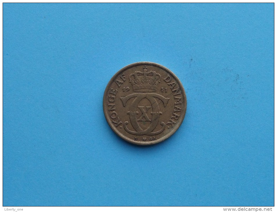 1941 N GJ - 1 Krone / KM 824.2 ( Uncleaned Coin - For Grade, Please See Photo ) !! - Danemark