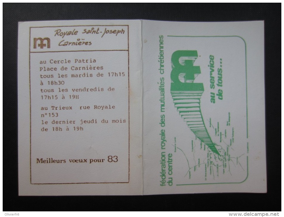 CALENDRIER (M1503) ROYALE SAINT-JOSEPH CARNIèRES(2 Vues) - Tamaño Pequeño : 1981-90