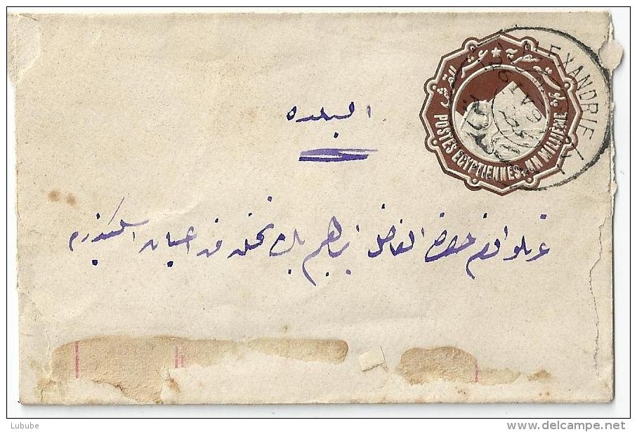 GS Brieflein  Alexandrie             1897 - 1866-1914 Khedivate Of Egypt