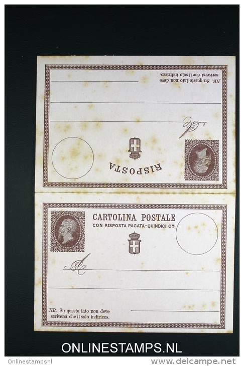 Italy: Postcard + Riposta P2 Unused - Stamped Stationery