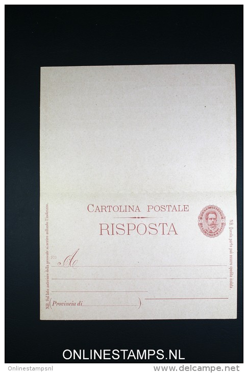 Italy: Cartolina Postal Con Risposta SA 29D (900) Unused - Interi Postali