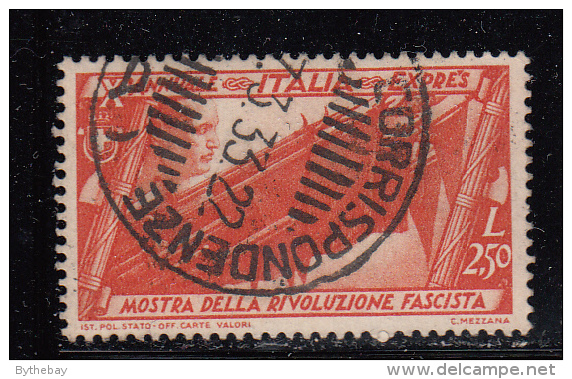 Italy Used Scott #E17 2.50 L Mussolini, Trophies Of Flags - Special Delivery - Express Mail