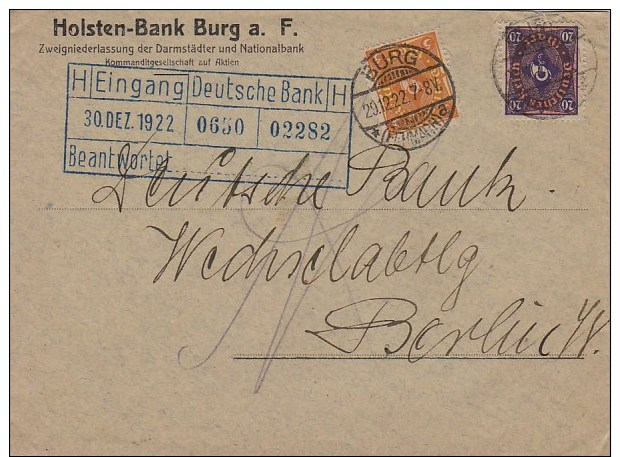 Germany; Infla Cover Dec. 12, 1922 - Lettres & Documents
