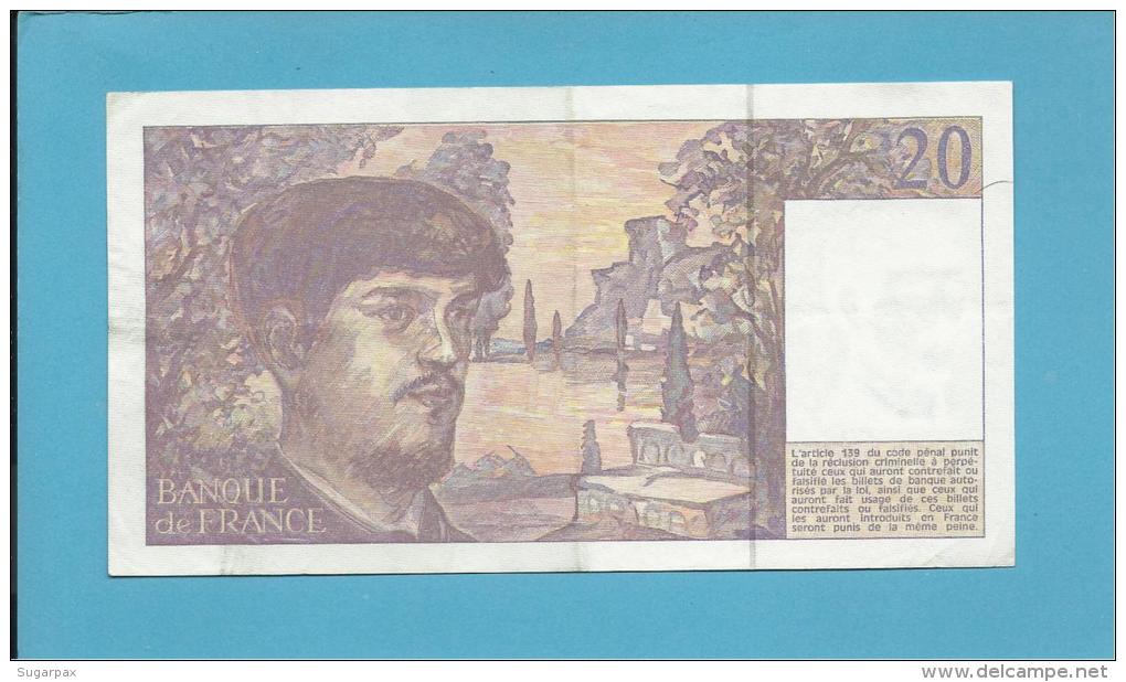 FRANCE - 20 Francs - 1993 - P 151.g -  Série F. 044 - Claude Debussy - Signature: D. Bruneel, J. Bonnardin, C. Vigier - 20 F 1980-1997 ''Debussy''