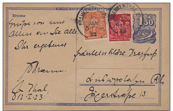 Germany; Infla Postal Card Jan. 12, 1923 - Otros & Sin Clasificación