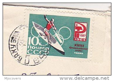 RUSSIA COVER  1964 Olympics  CANOEING Stamps To GB  Olympic Games Sport Canoe - Summer 1964: Tokyo