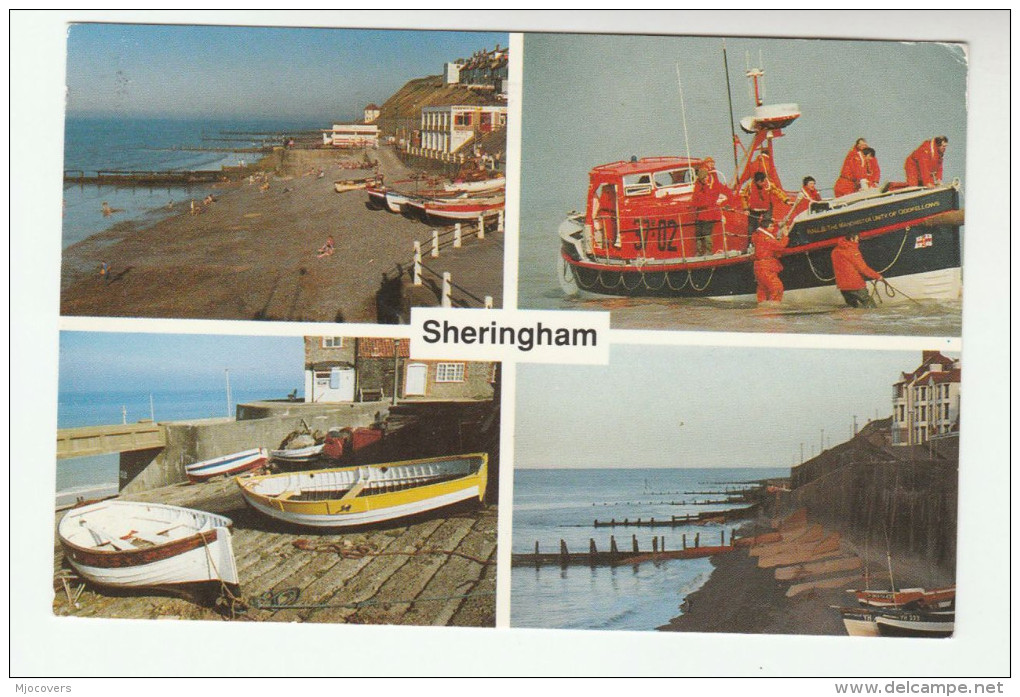 1989 Norwich GB COVER (postcard SHERINGHAM LIFEBOAT ´Manchester Unity Of Oddfellows ´) Slogan Pmk Collect British Stamps - Schiffe