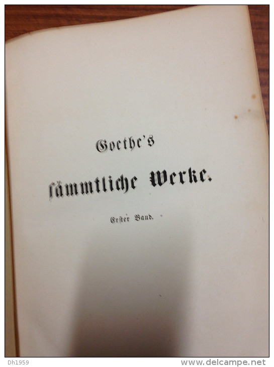 GOETHE de 1854 en 6 volumes vendu aux USA par STOHLMANN BOOKSELLER NEW-YORK VERLAG STUTTGART TUBINGEN