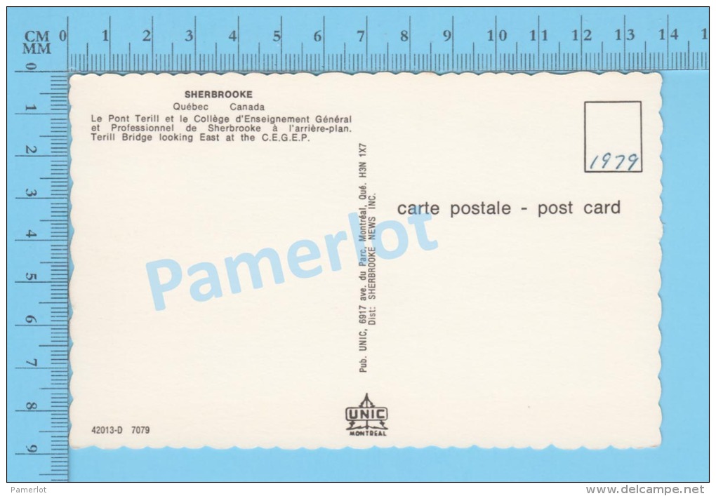 Sherbrooke Quebec  ( Entré Pour Le Pont Terill + Colège Professionnel )recto/Verso - Sherbrooke