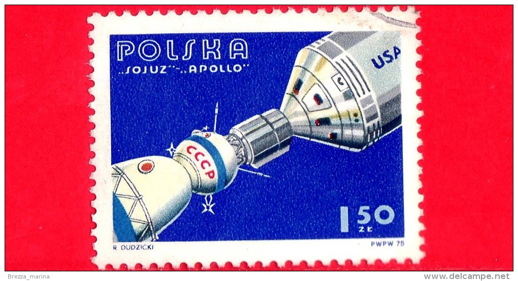 POLONIA - POLSKA - Usato - 1975 - Espolazione Dello Spazio - Navicelle Spaziali - Apollo E Soyuz - 1.50 - Gebraucht