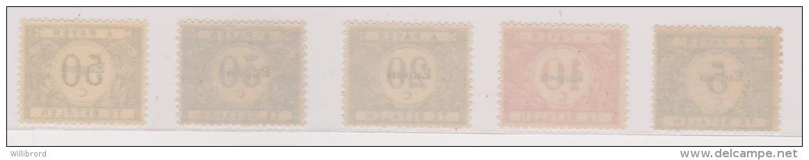 Belgium - EUPEN - Postage Due - Mint Never Hinged Set Of 5 - German Occupation World War 1 - OC55/105 Eupen & Malmédy