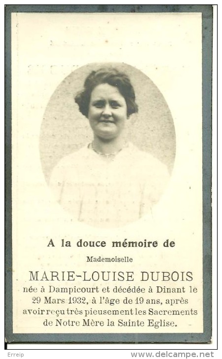 Rouvroy Dampicourt   Dinant Marie Louise  Dubois  1913 1932 - Rouvroy