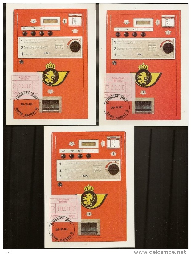 BELG.1984 Maximumkaarten OCB ATM 10 12 & 22 F NAMUR - Other & Unclassified