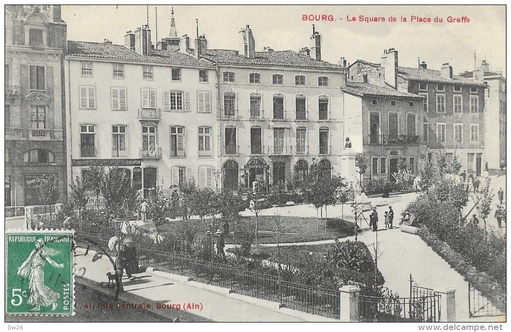 Bourg (Ain) - Le Square De La Place Du Greffe - Edition B. Ferrand - Autres & Non Classés