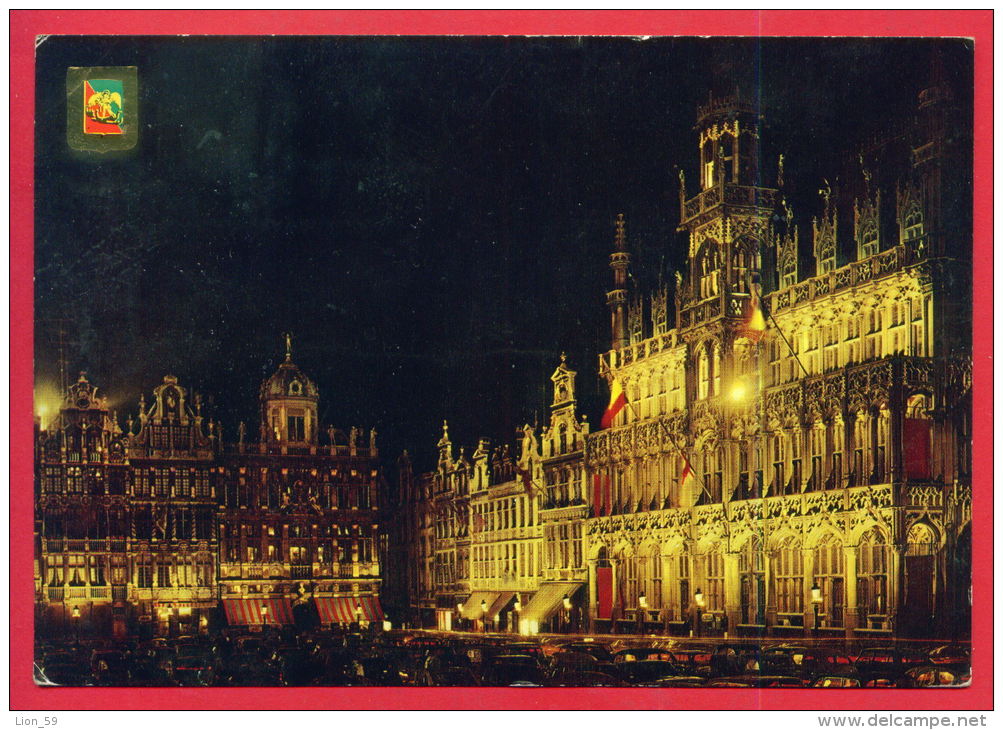 163941 / FRANKING MACHINE 14.10.1977 DIEGEM / 1920 , BRUXELLES BRUSSEL - NIGHT , MARKET PLACE KINGS HOUSE - Belgique - 1960-79