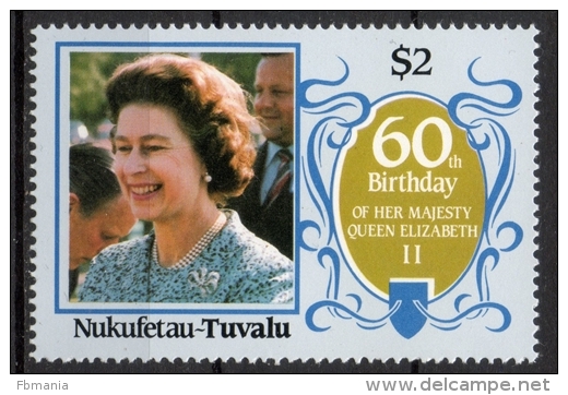 Tuvalu Nukufetau 1986 - Regina Elisabetta II Queen Elizabeth II MNH ** - Tuvalu