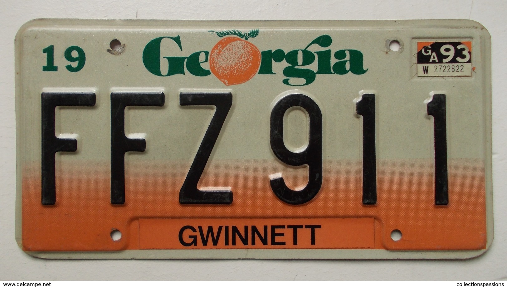 Plaque D'immatriculation - USA - Etat De Géorgie - - Number Plates