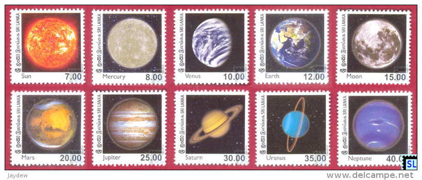 Sri Lanka Stamps 2014, Solar System, MNH - Sri Lanka (Ceylon) (1948-...)