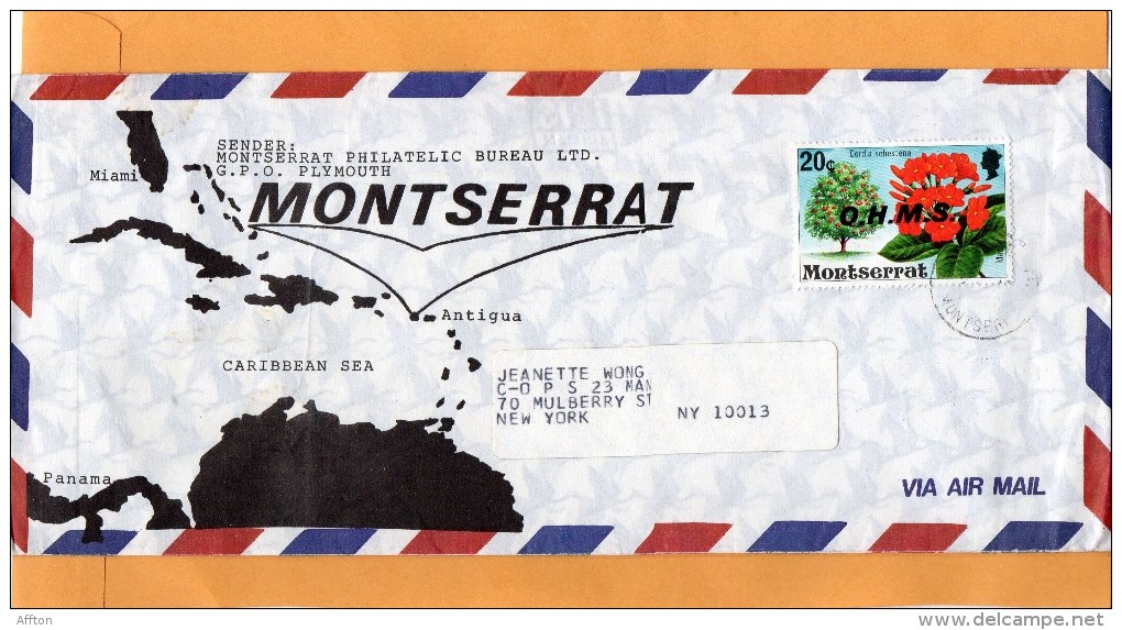 Montserrat OHMS Cover Mailed To USA - Montserrat