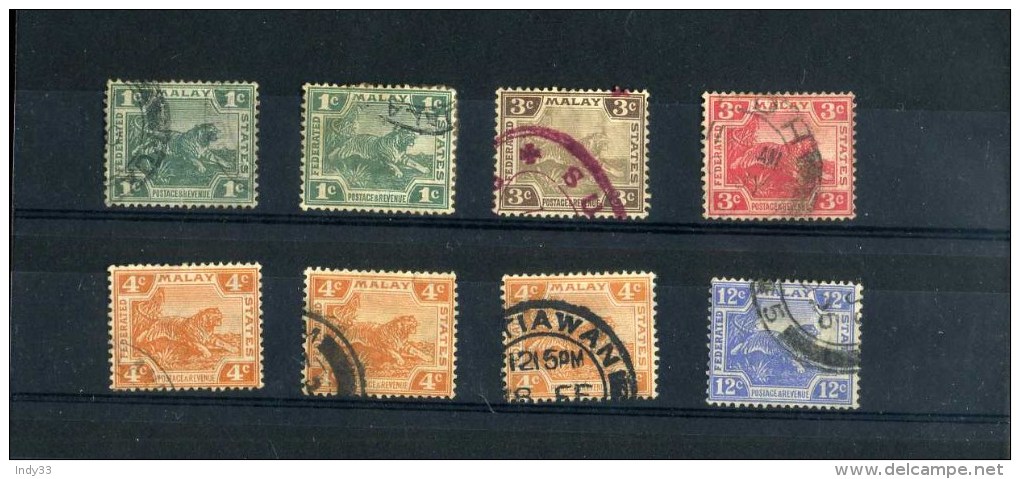 - GRANDE BRETAGNE COLONIES . FEDERATION DE MALAYA . TIMBRES OBLITERES . - Federation Of Malaya