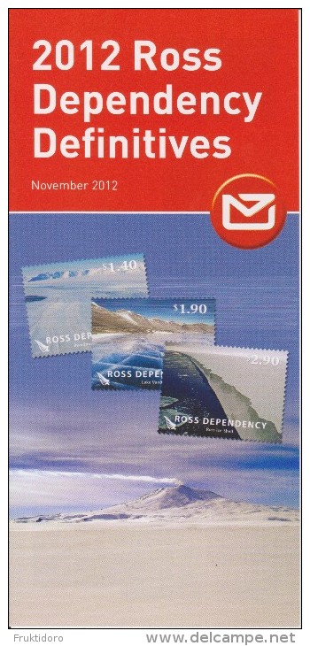 Ross Dependency Brochure 2012 Definitives - Mt. Erebus - Beardmore Glacier - Lake Vanda - Cape Adare - Ross Ice Shelf - Brieven En Documenten