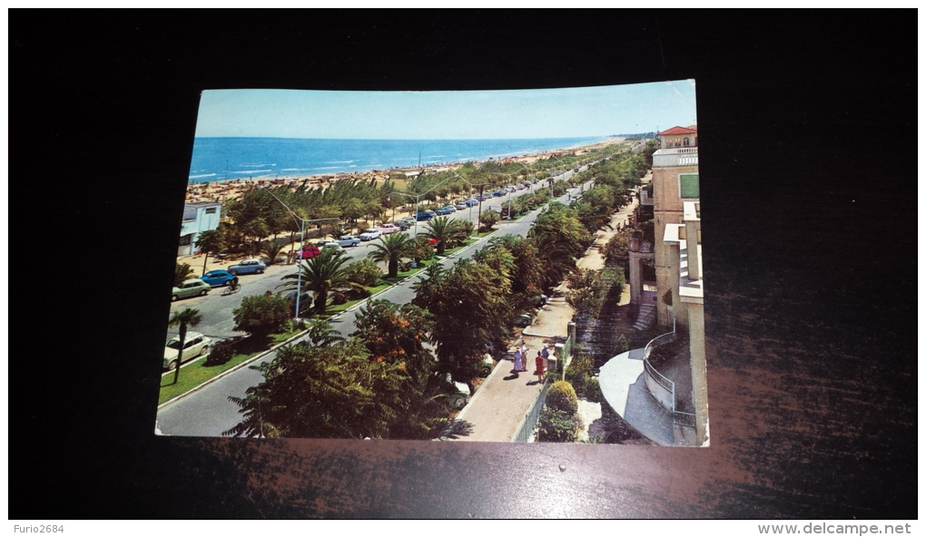 C-30534 SAN BENEDETTO DEL TRONTO PANORAMA DEL LUNGOMARE AUTO D'EPOCA SPIAGGIA HOTEL ALBERGHI - Ascoli Piceno