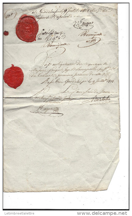 Document De 1808 De La Guadeloupe - Briefe U. Dokumente