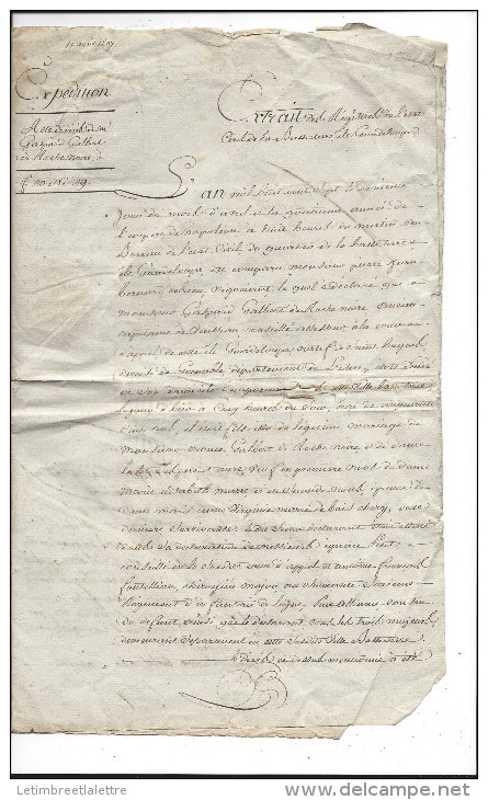 Document De 1808 De La Guadeloupe - Covers & Documents