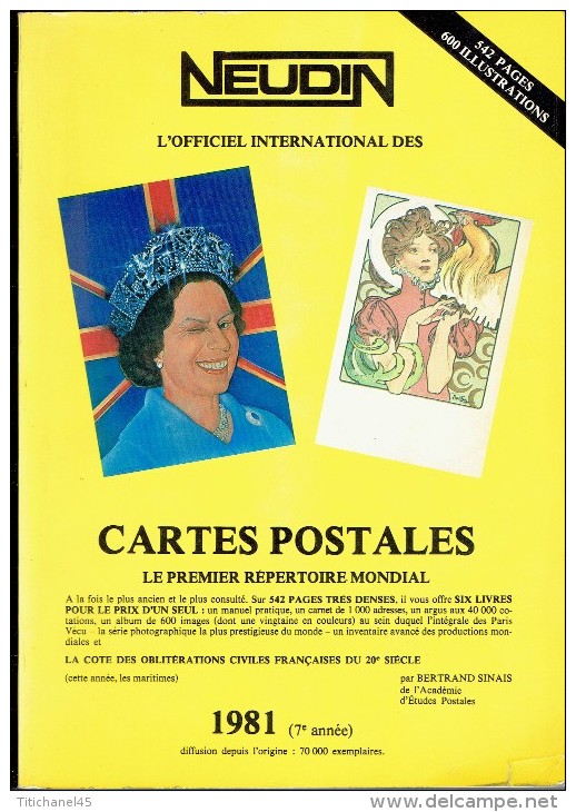 NEUDIN 1980 - Argus International Des Cartes Postales Anciennes - Répertoire Mondial - Livres & Catalogues