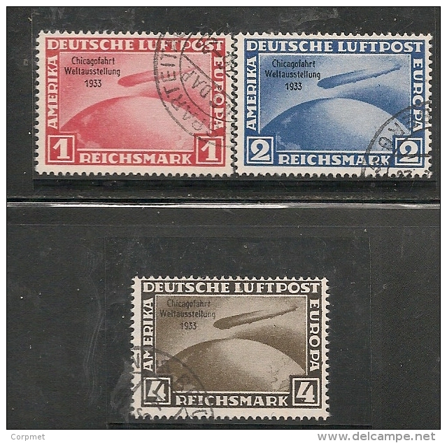 GERMANY - Voyage Du Graf Zeppelin A Chicago @@ Dangerous FALSE - FAUX @@ USED Set - Yv. # 42A / 42C - Luft- Und Zeppelinpost