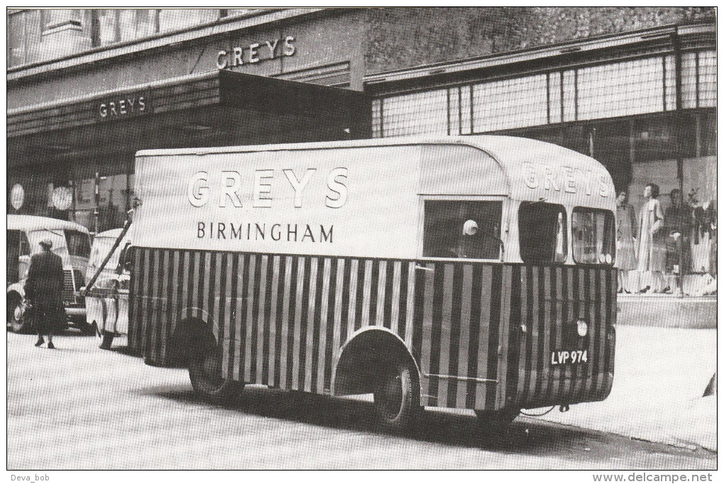 Postcard Greys Store Birmingham Electric Delivery Van Billingham Motor Card - Transporter & LKW