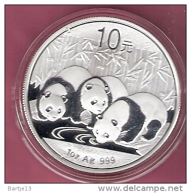 CHINA 10 YUAN 2013 AG PANDA - Chine