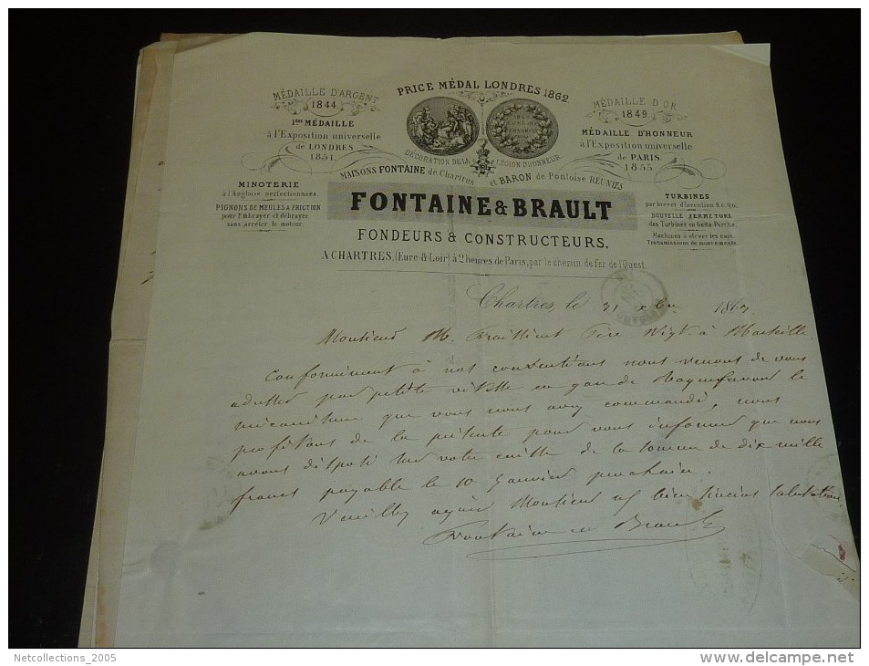 9 LETTRES ADRESSE A LA COMPAGNIE FRAISSINET DE 1840 à 1894 - DETAILS VOIR L'ANNONCE - Other & Unclassified