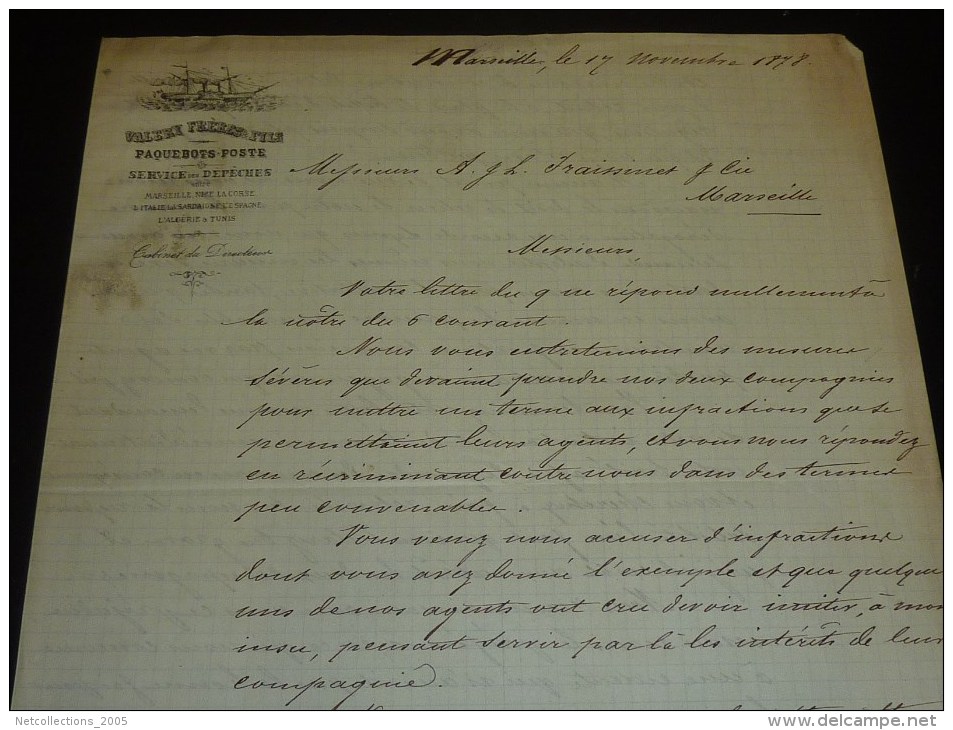 9 LETTRES ADRESSE A LA COMPAGNIE FRAISSINET DE 1840 à 1894 - DETAILS VOIR L'ANNONCE - Other & Unclassified