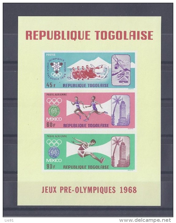 TOGO. Jeux Olympiques Grenoble Et Mexico - Togo (1960-...)