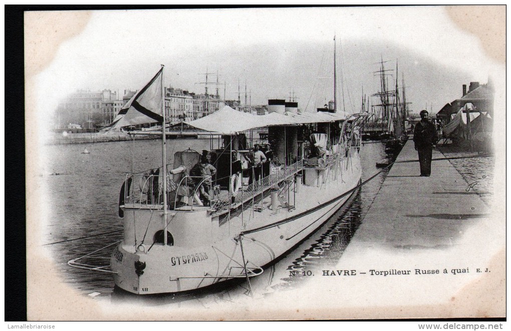 76, HAVRE, TORPILLEUR RUSSE A QUAI - Port