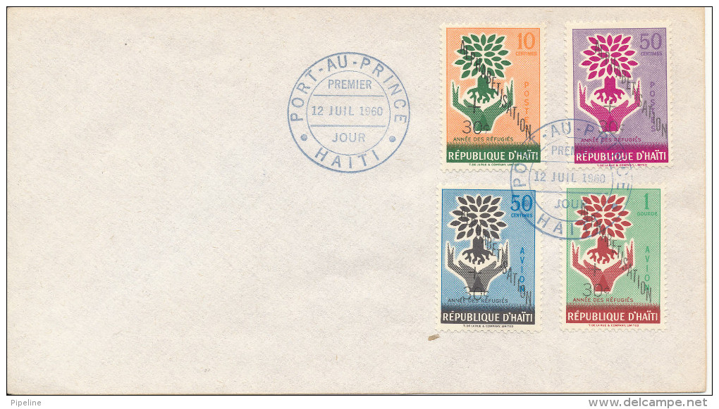 Haiti FDC 12-7-196 Refugee Stamps Overprinted Alphabetisation 30c.  Port Au Prince - Haïti