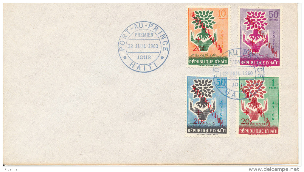 Haiti FDC 12-7-196 Refugee Stamps Overprinted Alphabetisation 20c.  Port Au Prince - Haití