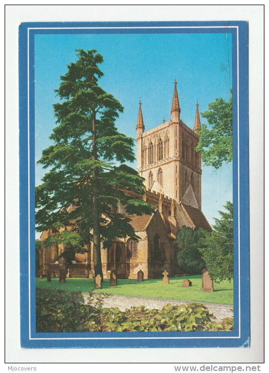 1986  Postcard PERSHORE ABBEY  Gb Stamps Cover Worcester - Other & Unclassified