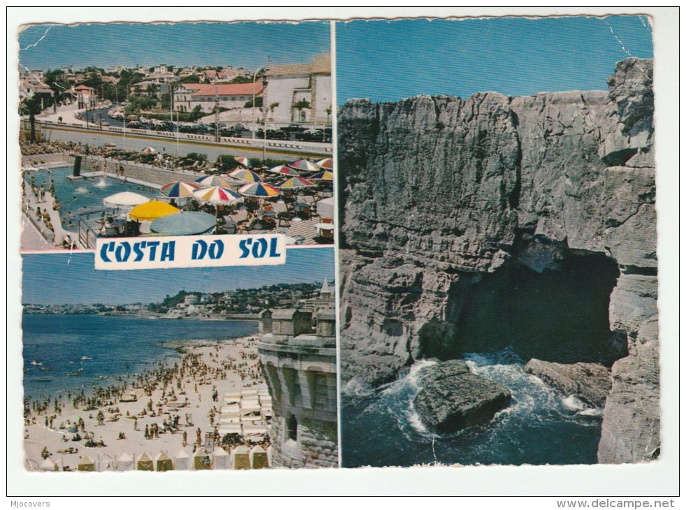 1960s BRITISH FORCES Stamps COVER With MARITIME MAIL Pmk (postcard PORTUGAL Costa Del Sol  ) - Covers & Documents