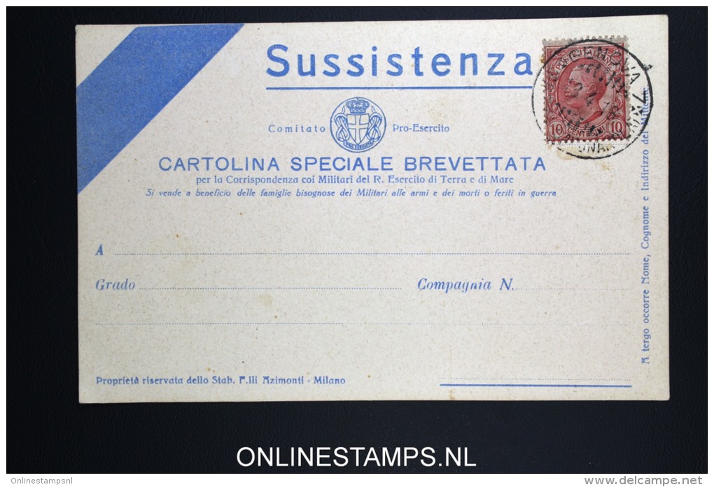 Italy: Sussistenza Cartolina Brevettata  1916 - Storia Postale