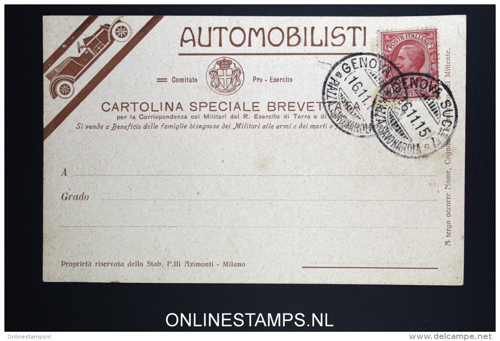 Italy: Alpine  Cartolina Speciale Brevettata  1915 - Storia Postale